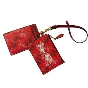 Coach Lanyard/wallet card case horse & carriage